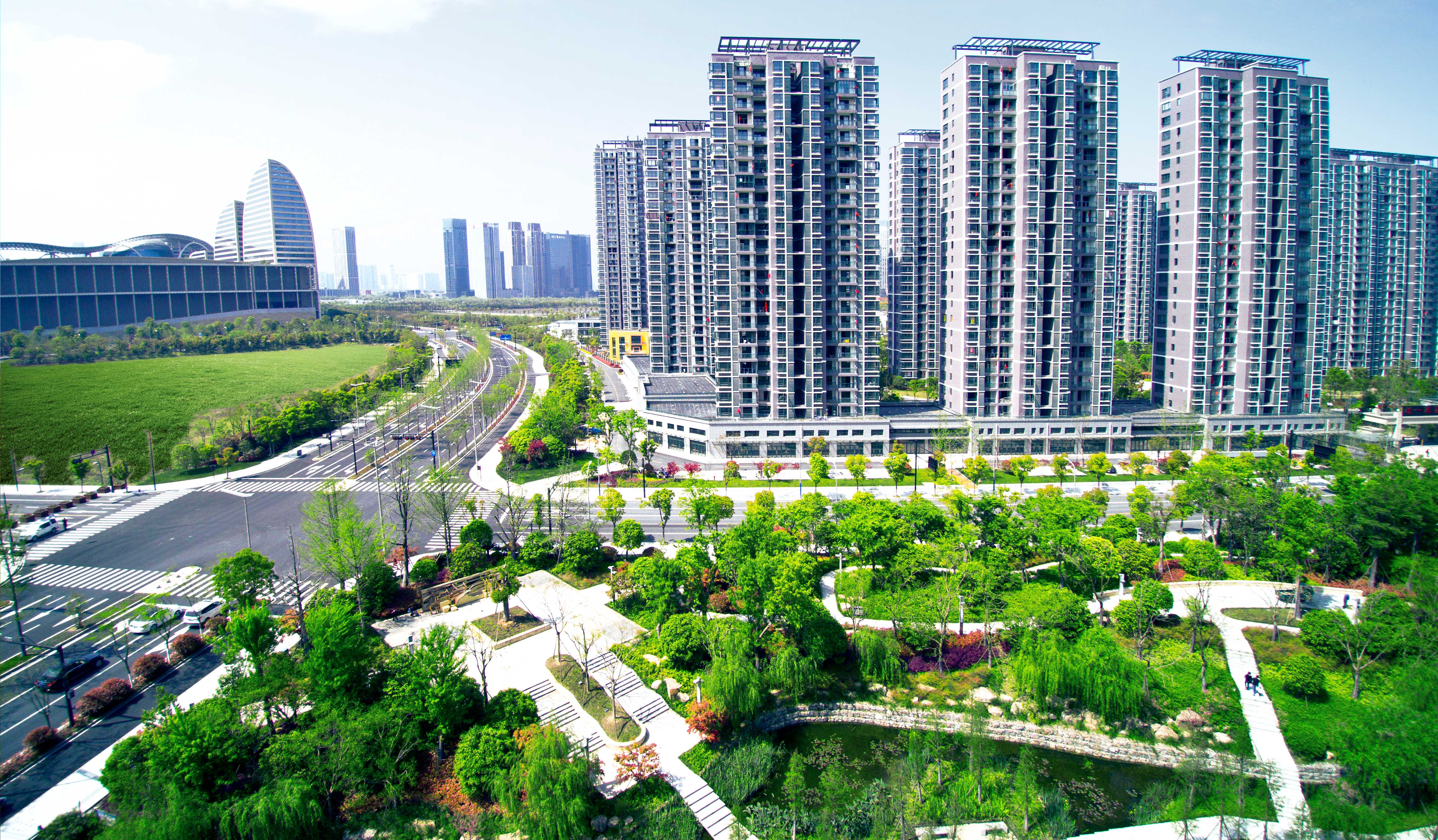 杭州奧體博覽城FG13-14地塊基礎配備設施項目-景觀